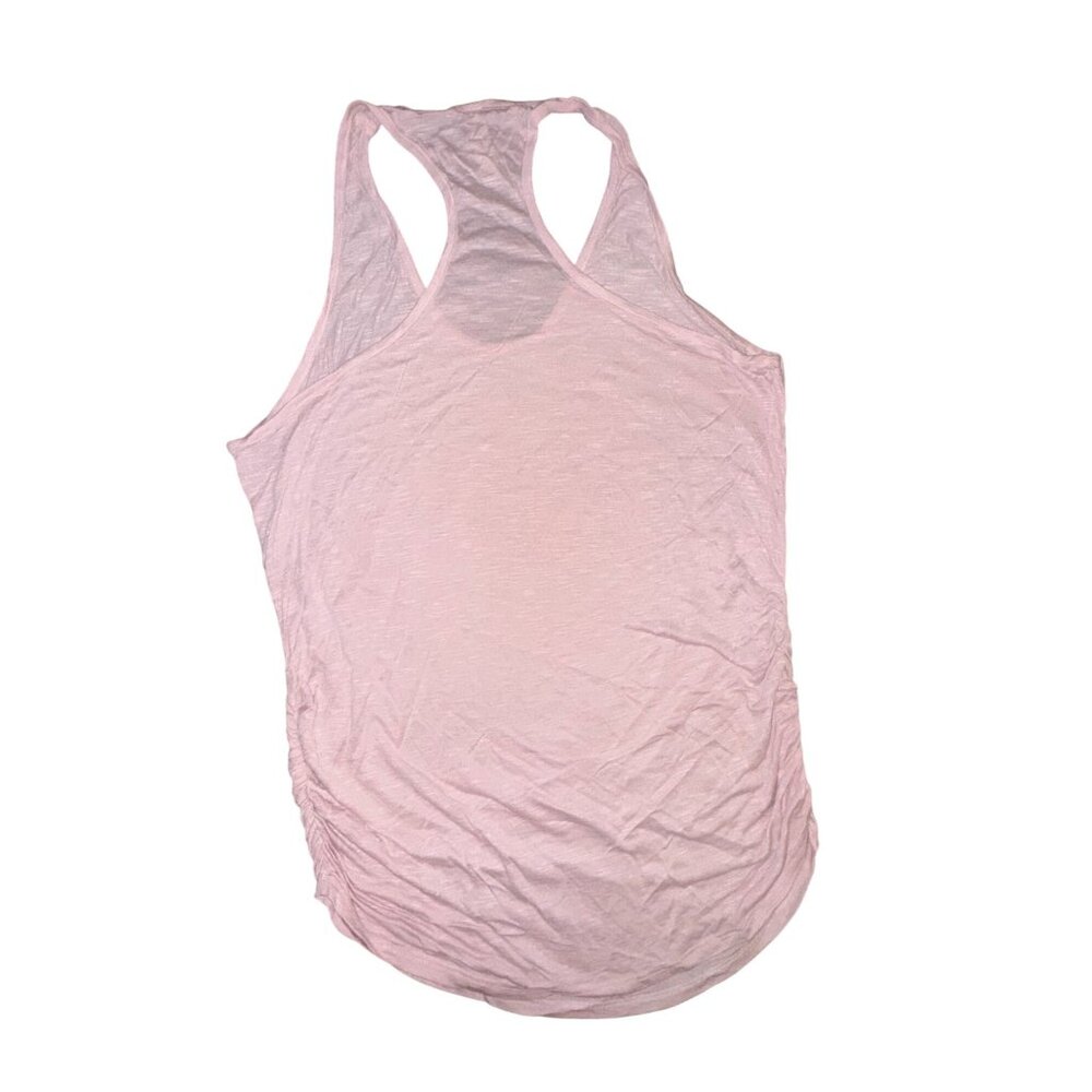 Loveappella Pinkblush Womens Maternity Racerback Tank Top Pink Rayon XS
